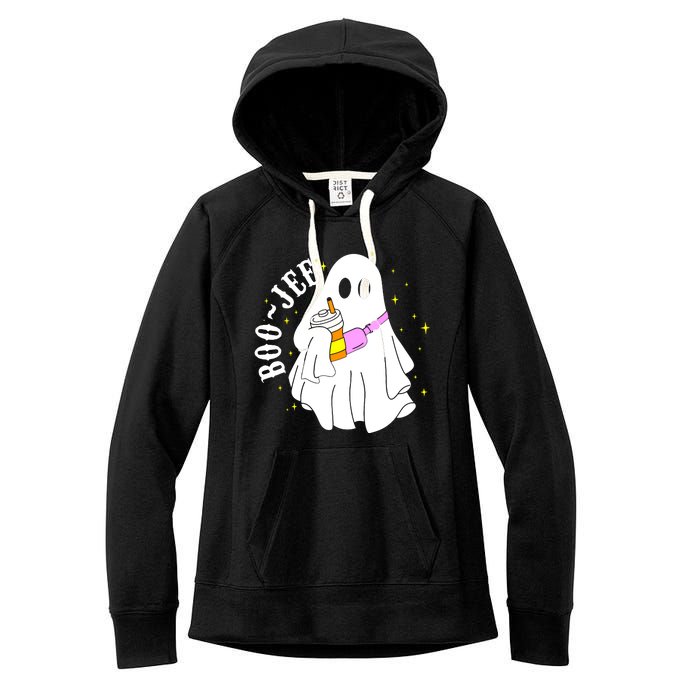 Halloween Costume Spooky Season Cute Ghost Boujee BooJee Gift Women's Fleece Hoodie