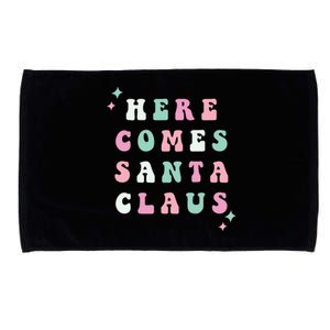 Here Comes Santa Claus Retro Merry Christmas Xmas Cool Gift Microfiber Hand Towel