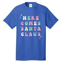 Here Comes Santa Claus Retro Merry Christmas Xmas Cool Gift Tall T-Shirt