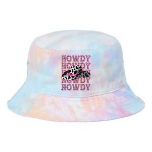 HOWDY Country Southern Western Pink Leopard Cow pattern Tie Dye Newport Bucket Hat