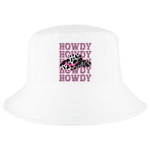 HOWDY Country Southern Western Pink Leopard Cow pattern Cool Comfort Performance Bucket Hat