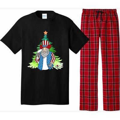 Here Comes Santa Clauspatriotic Kris Kringle Christmas Tree Great Gift Pajama Set