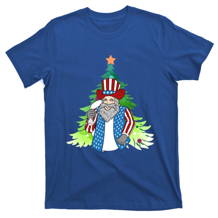 Here Comes Santa Clauspatriotic Kris Kringle Christmas Tree Great Gift T-Shirt