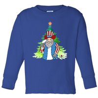 Here Comes Santa Clauspatriotic Kris Kringle Christmas Tree Great Gift Toddler Long Sleeve Shirt