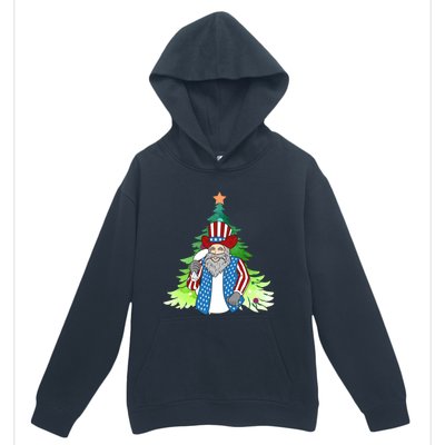 Here Comes Santa Clauspatriotic Kris Kringle Christmas Tree Great Gift Urban Pullover Hoodie