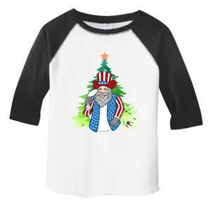 Here Comes Santa Clauspatriotic Kris Kringle Christmas Tree Great Gift Toddler Fine Jersey T-Shirt