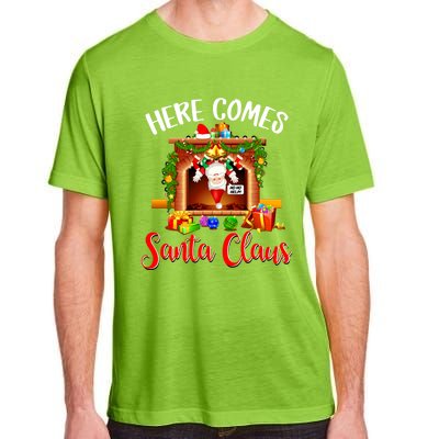 Here Comes Santa! Ho Ho Help! Gift Adult ChromaSoft Performance T-Shirt