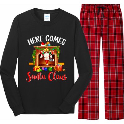 Here Comes Santa! Ho Ho Help! Gift Long Sleeve Pajama Set