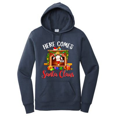 Here Comes Santa! Ho Ho Help! Gift Women's Pullover Hoodie