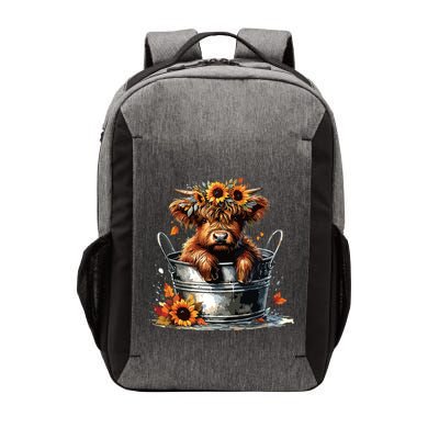 Highland Cow Sunflower Its Fall Yall Farming Fall Vibes Vector Backpack