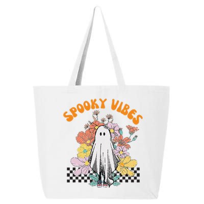 HALLOWEEN COSTUME SPOOKY VIBES LITTLE FLORAL GHOST 25L Jumbo Tote