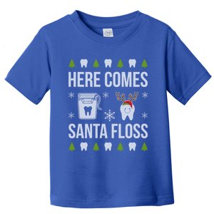 Here Comes Santa Floss Dental Christmas Funny Gift For Dentist Cool Gift Toddler T-Shirt