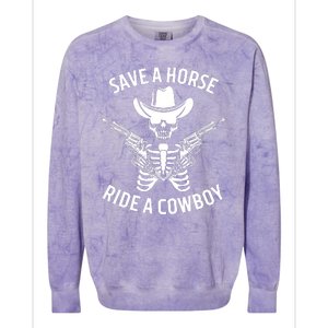 Halloween Cowboy Save A Horse Ride A Cowboy Colorblast Crewneck Sweatshirt