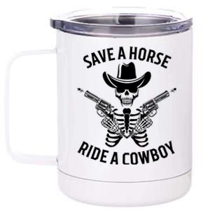 Halloween Cowboy Save A Horse Ride A Cowboy 12 oz Stainless Steel Tumbler Cup