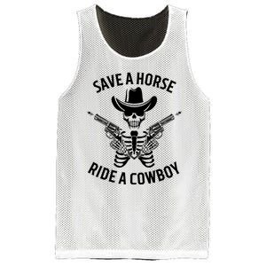 Halloween Cowboy Save A Horse Ride A Cowboy Mesh Reversible Basketball Jersey Tank