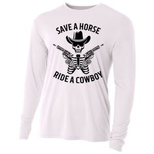 Halloween Cowboy Save A Horse Ride A Cowboy Cooling Performance Long Sleeve Crew