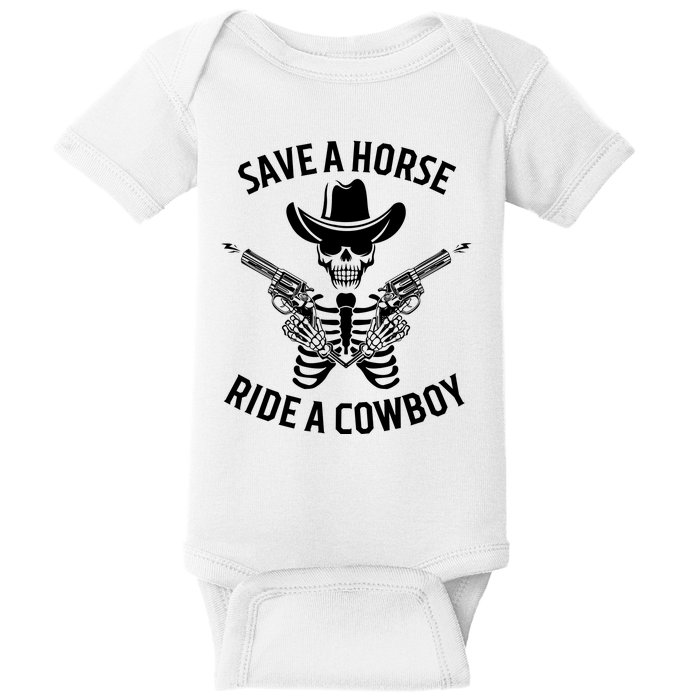 Halloween Cowboy Save A Horse Ride A Cowboy Baby Bodysuit