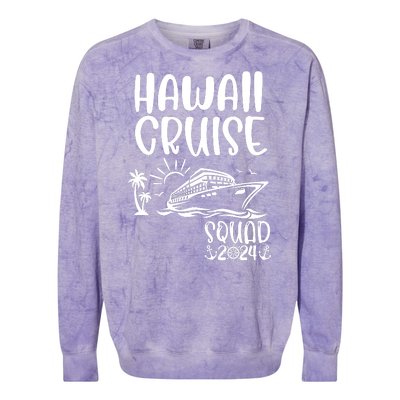 Hawaii Cruise Squad 2024 Hawaii Holiday Family Matching Colorblast Crewneck Sweatshirt