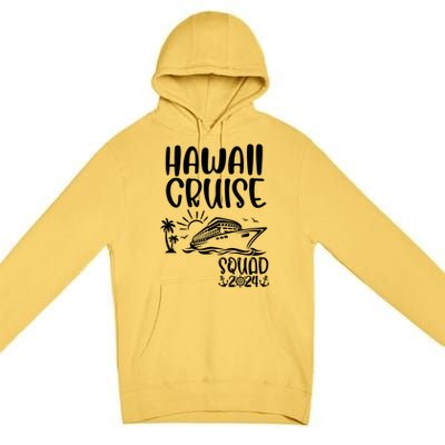 Hawaii Cruise Squad 2024 Hawaii Holiday Family Matching Premium Pullover Hoodie