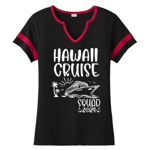 Hawaii Cruise Squad 2024 Hawaii Holiday Family Matching Ladies Halftime Notch Neck Tee