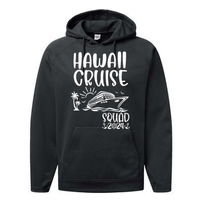 Hawaii Cruise Squad 2024 Hawaii Holiday Family Matching Performance Fleece Hoodie