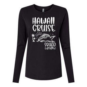 Hawaii Cruise Squad 2024 Hawaii Holiday Family Matching Womens Cotton Relaxed Long Sleeve T-Shirt