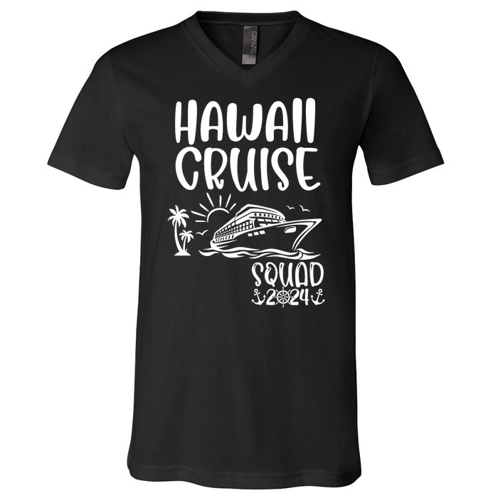 Hawaii Cruise Squad 2024 Hawaii Holiday Family Matching V-Neck T-Shirt