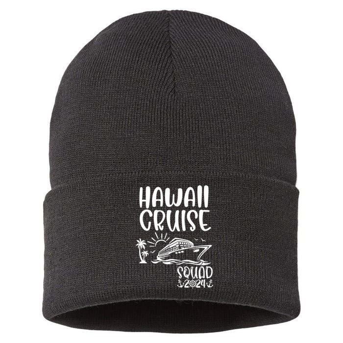 Hawaii Cruise Squad 2024 Hawaii Holiday Family Matching Sustainable Knit Beanie