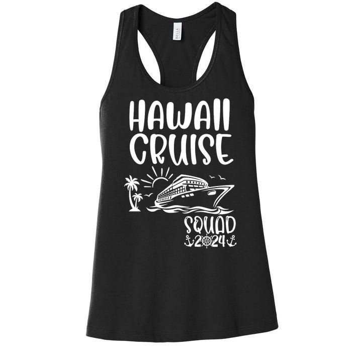 Hawaii Cruise Squad 2024 Hawaii Holiday Family Matching Women's Racerback Tank