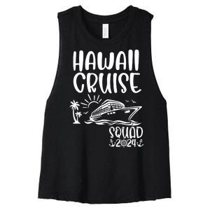 Hawaii Cruise Squad 2024 Hawaii Holiday Family Matching Women's Racerback Cropped Tank