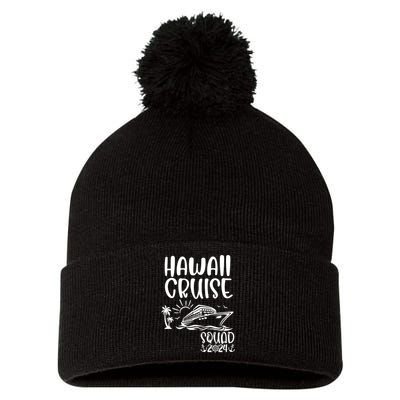 Hawaii Cruise Squad 2024 Hawaii Holiday Family Matching Pom Pom 12in Knit Beanie