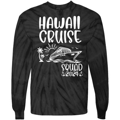 Hawaii Cruise Squad 2024 Hawaii Holiday Family Matching Tie-Dye Long Sleeve Shirt