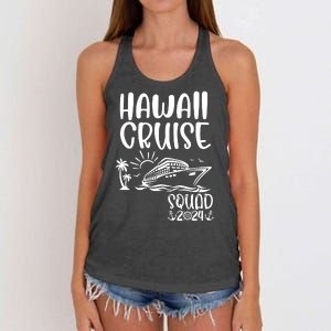 Hawaii Cruise Squad 2024 Hawaii Holiday Family Matching Women's Knotted Racerback Tank