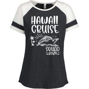 Hawaii Cruise Squad 2024 Hawaii Holiday Family Matching Enza Ladies Jersey Colorblock Tee