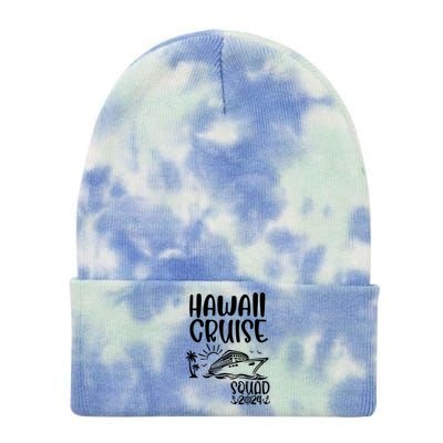 Hawaii Cruise Squad 2024 Hawaii Holiday Family Matching Tie Dye 12in Knit Beanie