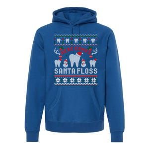 Here Comes Santa Floss Dentist Christmas Ugly Sweater Cute Gift Premium Hoodie