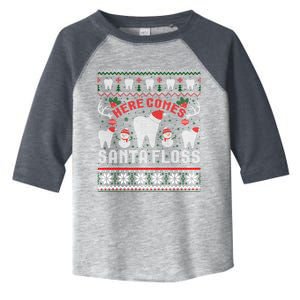 Here Comes Santa Floss Dentist Christmas Ugly Sweater Cute Gift Toddler Fine Jersey T-Shirt