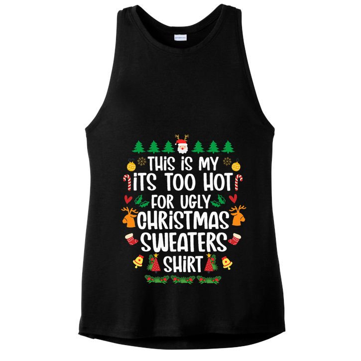 Hot Christmas Sweater Festive and Stylish Holiday Attire Ladies PosiCharge Tri-Blend Wicking Tank