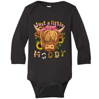 Highland Cow Scottish Highland Cow Baby Long Sleeve Bodysuit