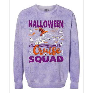 Halloween Cruise Squad Cruising Crew Spooky Season Colorblast Crewneck Sweatshirt