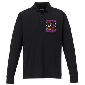 Halloween Cruise Squad Cruising Crew Spooky Season Performance Long Sleeve Polo