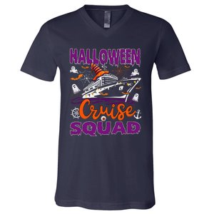 Halloween Cruise Squad Cruising Crew Spooky Season V-Neck T-Shirt