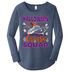 Halloween Cruise Squad Cruising Crew Spooky Season Women's Perfect Tri Tunic Long Sleeve Shirt