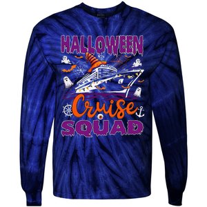 Halloween Cruise Squad Cruising Crew Spooky Season Tie-Dye Long Sleeve Shirt