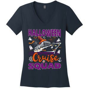 Halloween Cruise Squad Cruising Crew Spooky Season Women's V-Neck T-Shirt