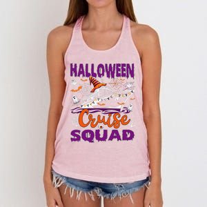 Halloween Cruise Squad Cruising Crew Spooky Season Women's Knotted Racerback Tank