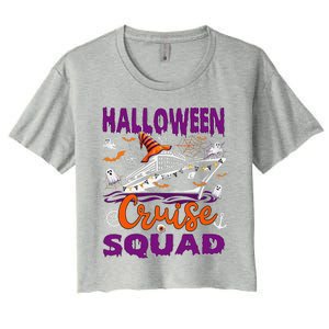 Halloween Cruise Squad Cruising Crew Spooky Season Women's Crop Top Tee