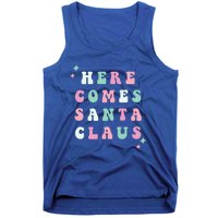 Here Comes Santa Claus Retro Merry Christmas Xmas Gift Tank Top