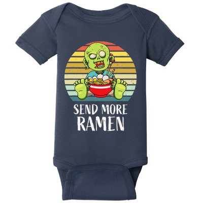 Halloween Creepy Spooky Zombie Eating Ramen Food Lover Anime Baby Bodysuit