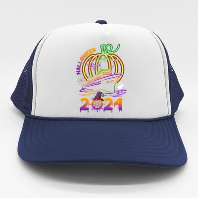 Halloween Cruise Squad 2024 Pumpkin Family Trucker Hat